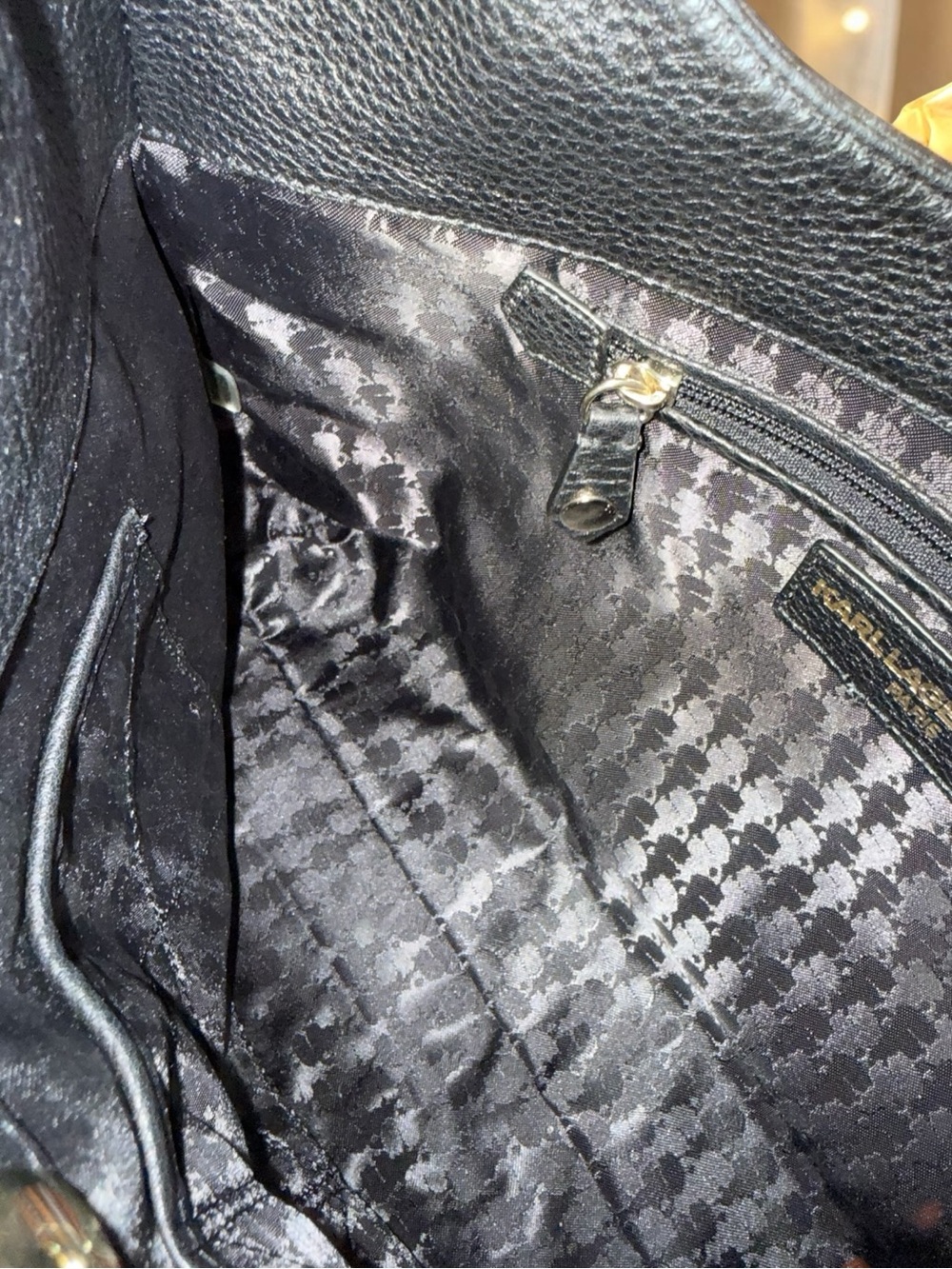Karl Lagerfeld Paris Studded Floral Leather Shoulder Bag NWT Black - So Soft! - Picture 11 of 12